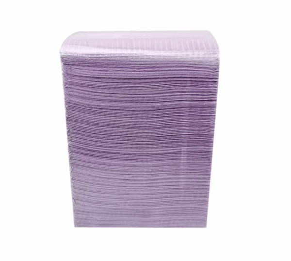 Baberos dentales impermeables, 125 unid. por paquete. Morado - Imagen 4